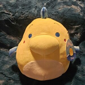 Squishmallows Disney Little Mermaid Flounder 10" Plush NWT‎